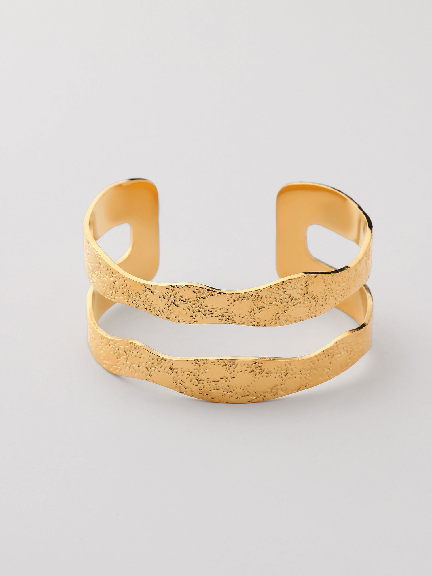 Bracelete duplo aberto Dourado