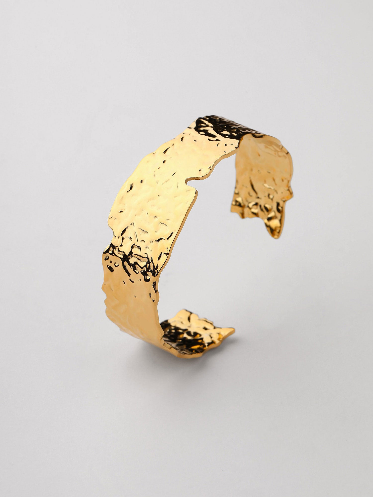 Braceletes Anela Pulseira Aberta Larga Dourado