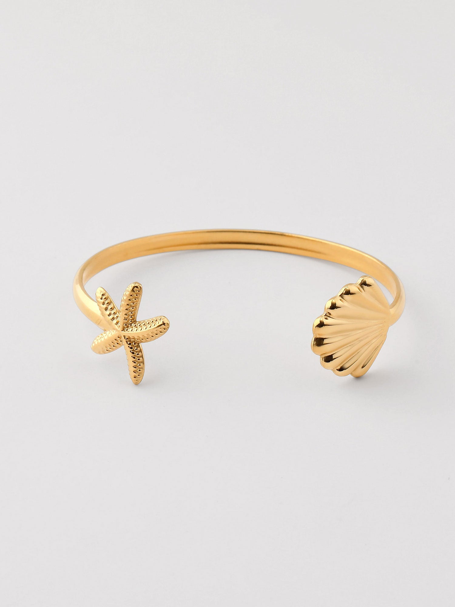 Bracelete fino Concha estrela-do-mar Dourado