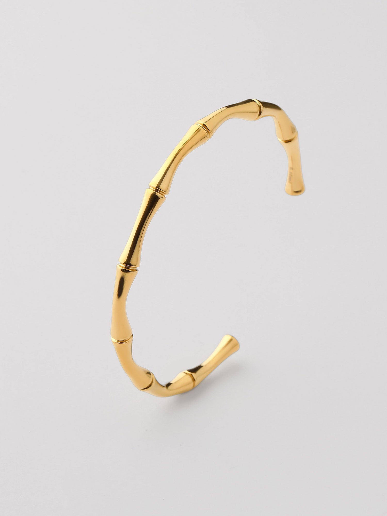 Bracelete tipo Bambú aberto Dourado