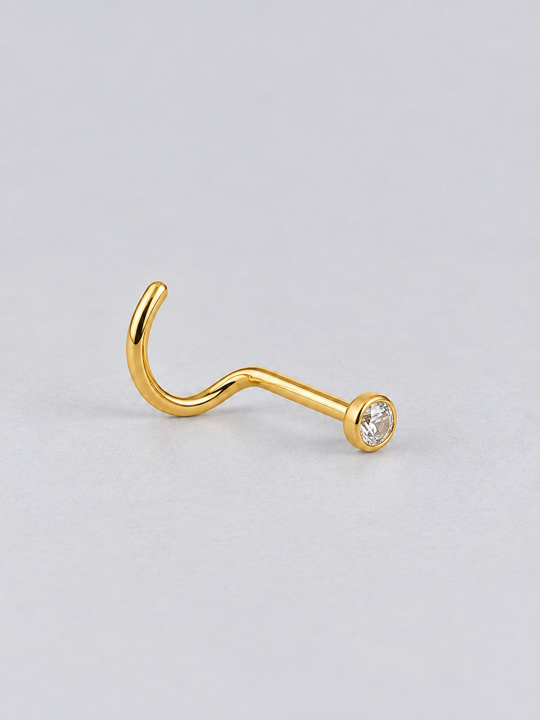 Piercing de Nariz Kira Prateado Zircónia