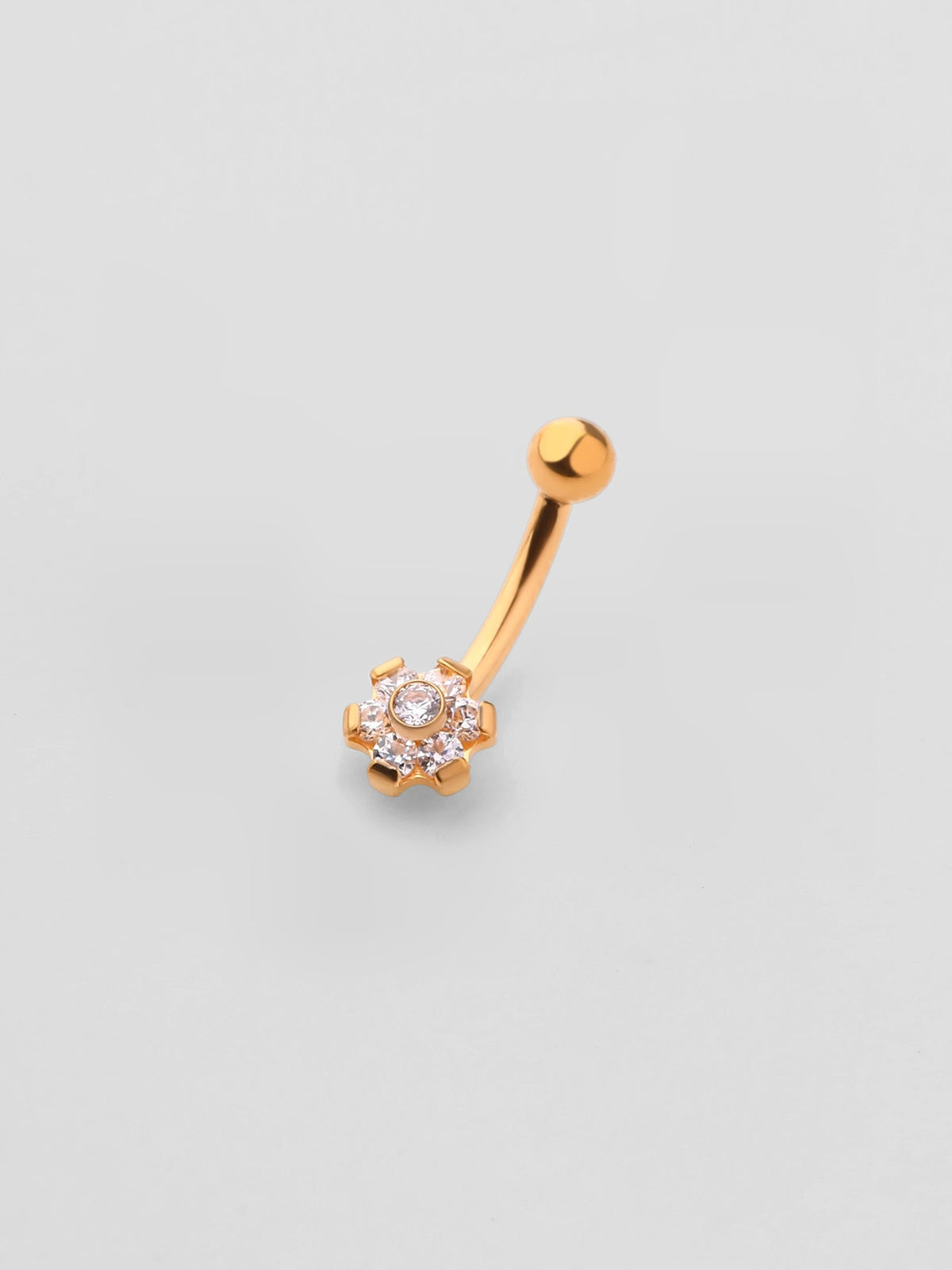 Piercing de Sobrancelha Dafne Prateado Flor