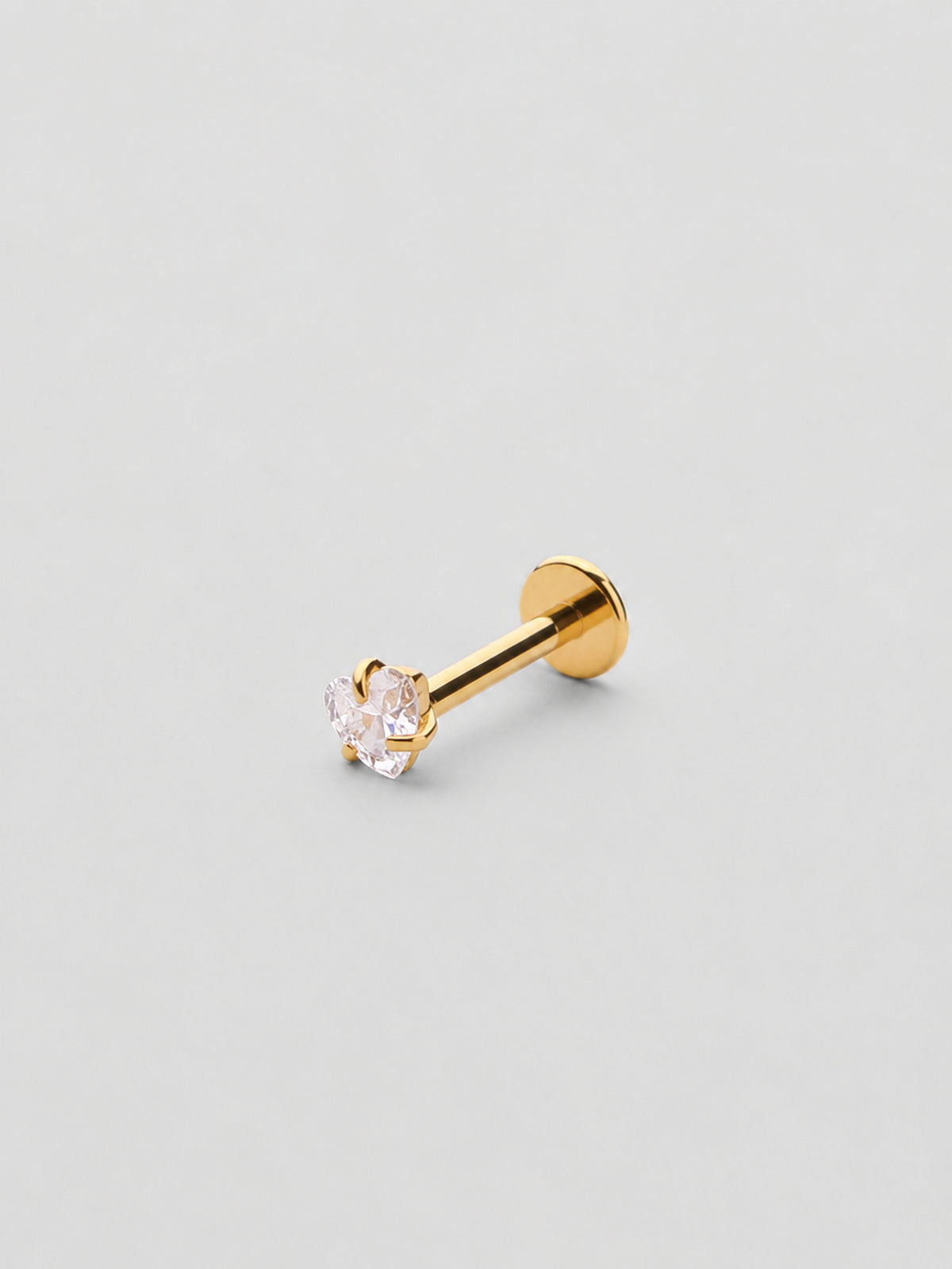 Piercing de Orelha Cora Dourado Coração