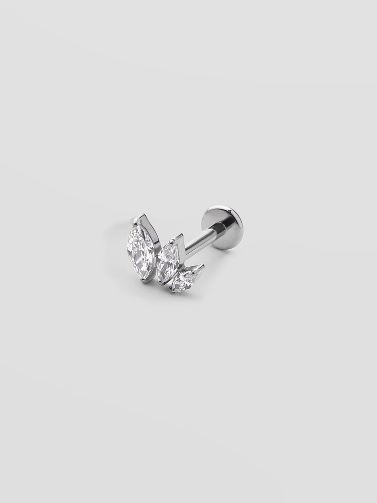Piercing de Orelha Sira Prateado Zircónias