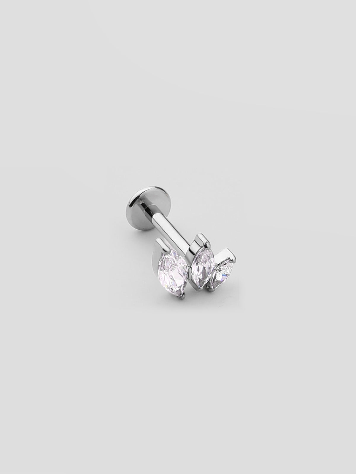 Piercing de Orelha Sira Prateado Zircónias