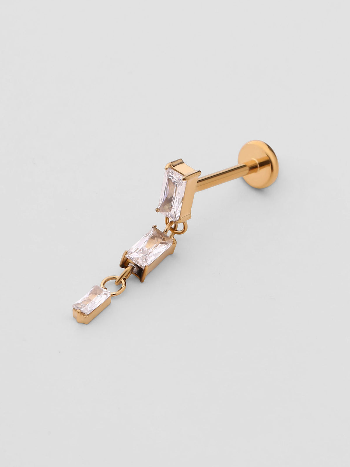 Piercing de Orelha Petra Dourado