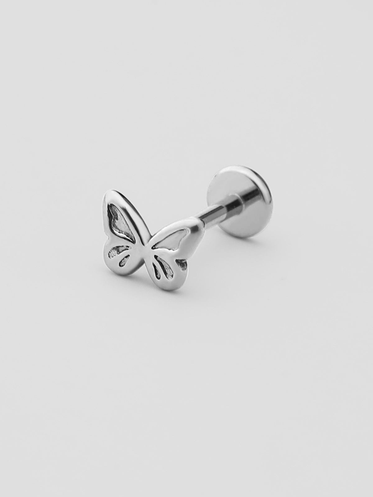 Piercing de Orelha Aina Prateado Borboleta