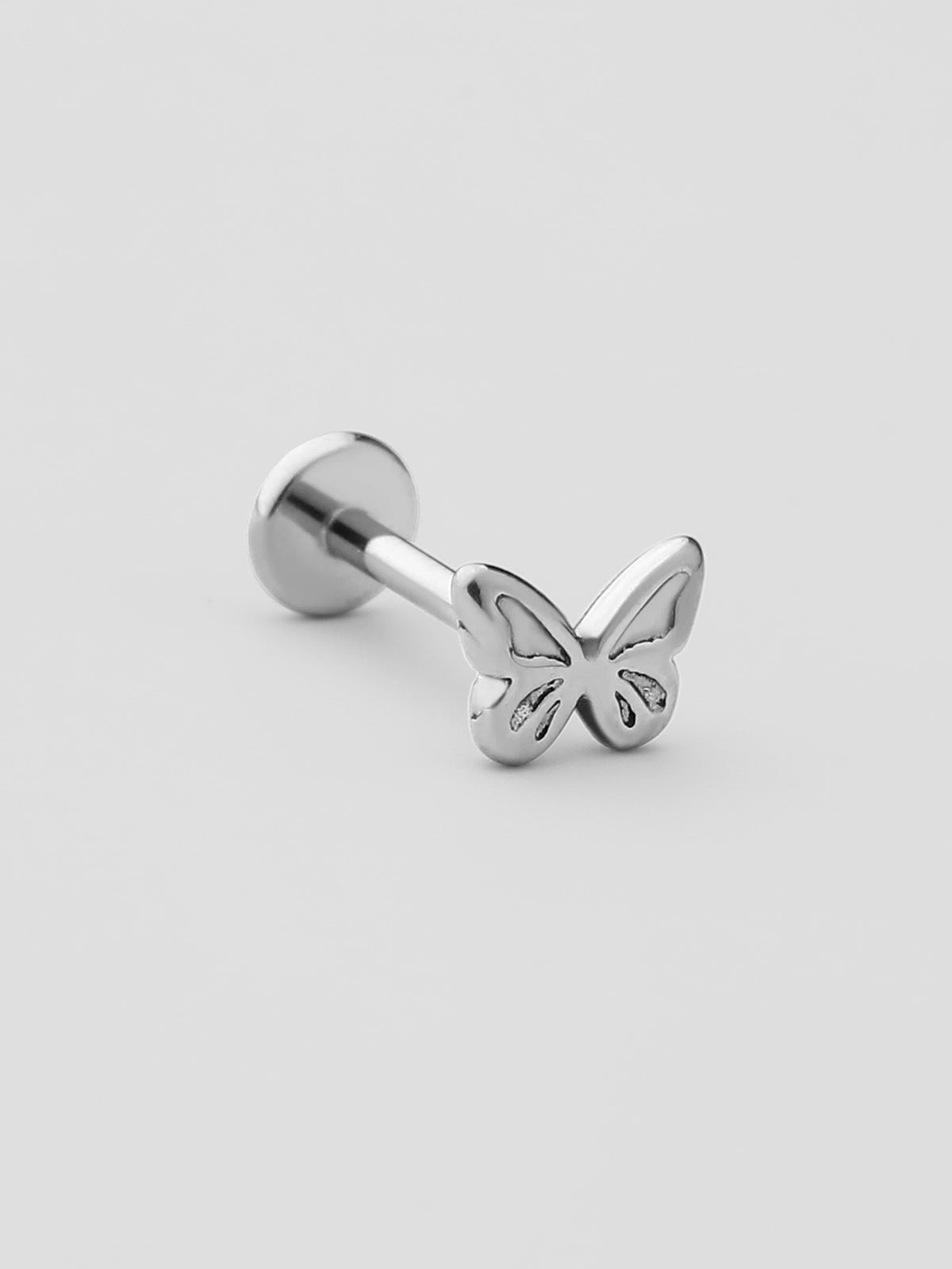 Piercing de Orelha Aina Prateado Borboleta