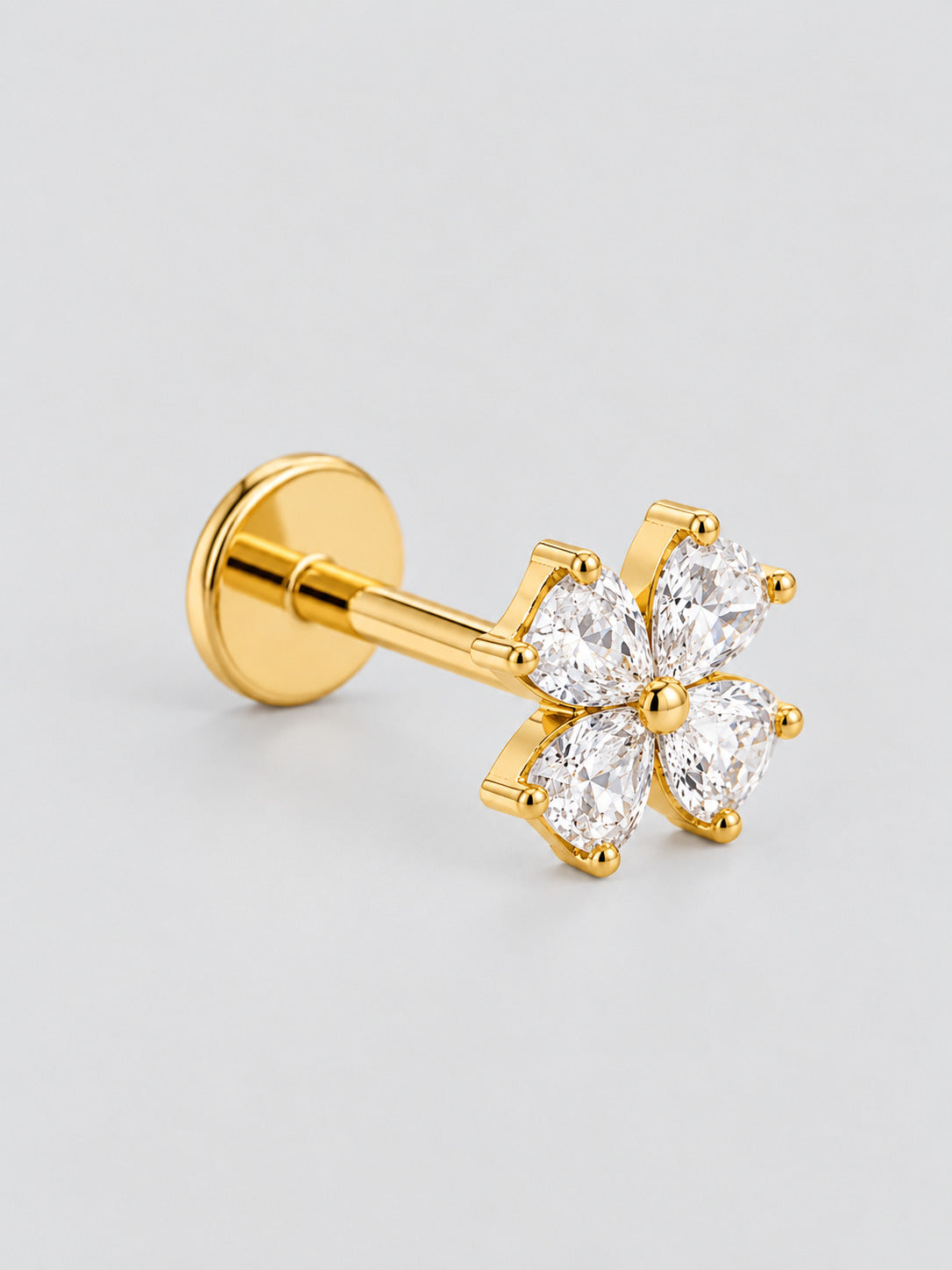 Piercing de Orelha Zyella Dourado